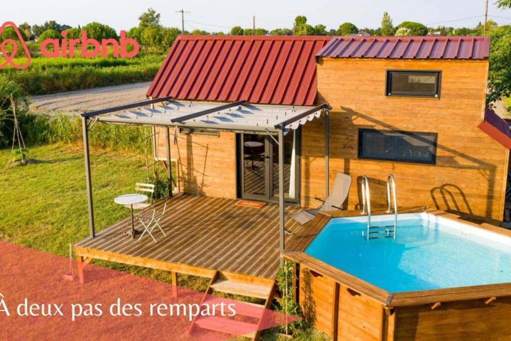 Myinsolite - Tiny-House, Jacuzzi, Brasero, Piscine Aigues-Mortes Luaran gambar